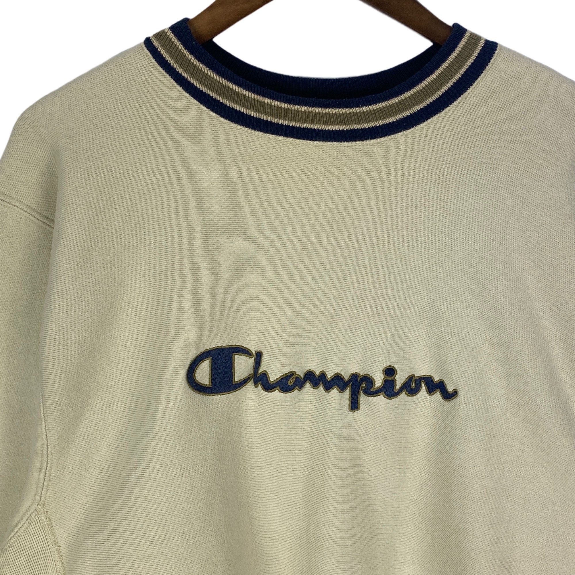 Vintage 90s Champion Reverse Weave Crewneck Sweatshirt Big Logo