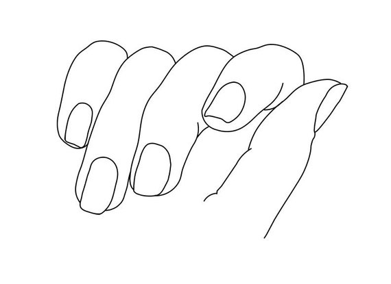 Hand Minimalist Line Art One Line Drawing Print Red Nails Etsy Hand Minimalist Line Art One Line Drawing Print Red Nails Etsy