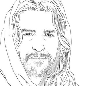 Jesus Simple Sketch, Original  svg png Print, Pray line drawings, Minimalist Wall Art, Christian Printable Large Poster, Christ, Jesuschrist