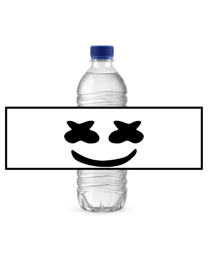 Dj Marshmello Party Water Label Stickers Favor Bag Birthday Etsy