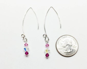 Swarovski-kristaloorbellen, handgemaakte sieraden, nikkelvrij, Colorado, sieradencadeau, kristallen hangoorbellen, handgemaakte oorbellen, edelstenen