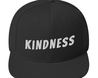 Hoed, Kindness-hoed, geborduurde hoed, Snapback-hoed, klassieke hoed, honkbalhoed, hoed met platte rand, spreukhoed, pet, cadeau