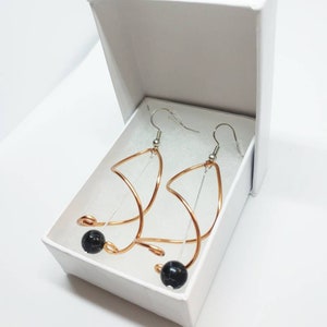 Handgemachte Ohrringe Spirale, handgemachte Ohrringe, handgemachter Schmuck, Geschenk für Allergiker, chirurgischer Stahl, anlauffrei