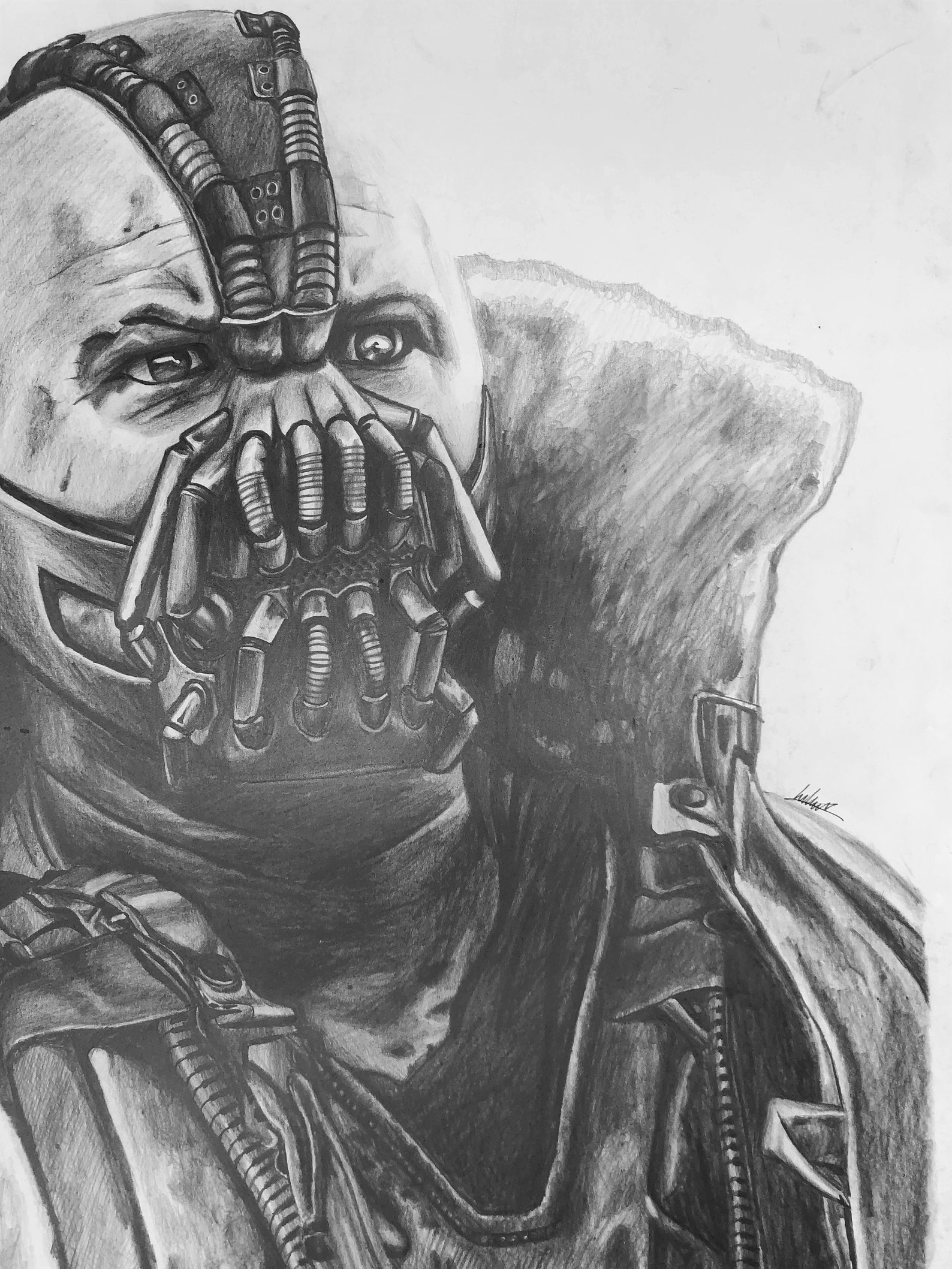 Bane Drawing Original Portrait A2 Matte Etsy