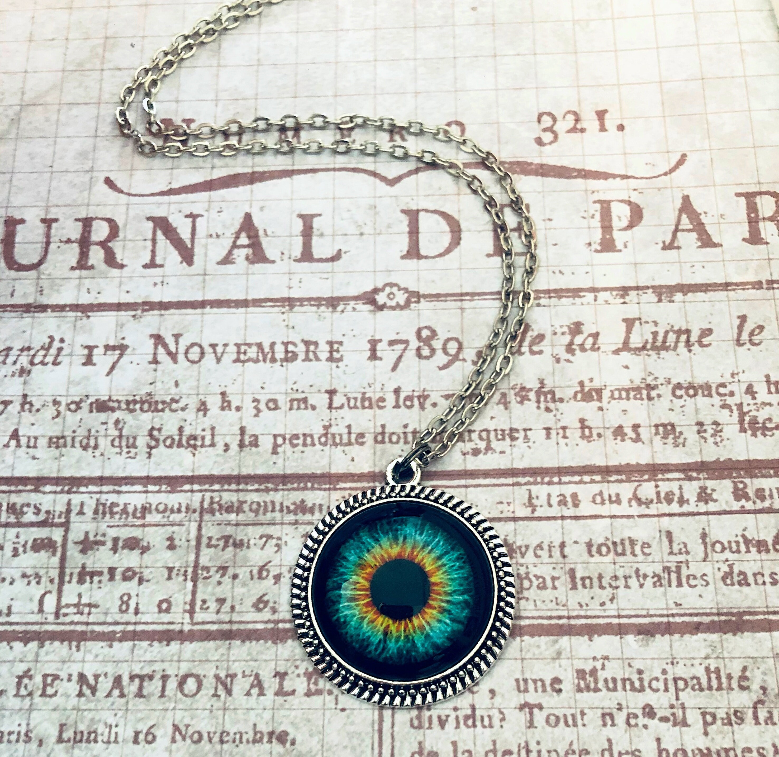 Eyeball Necklace Jewelry Glass Eyeball Jewelry Hazel Eye Etsy