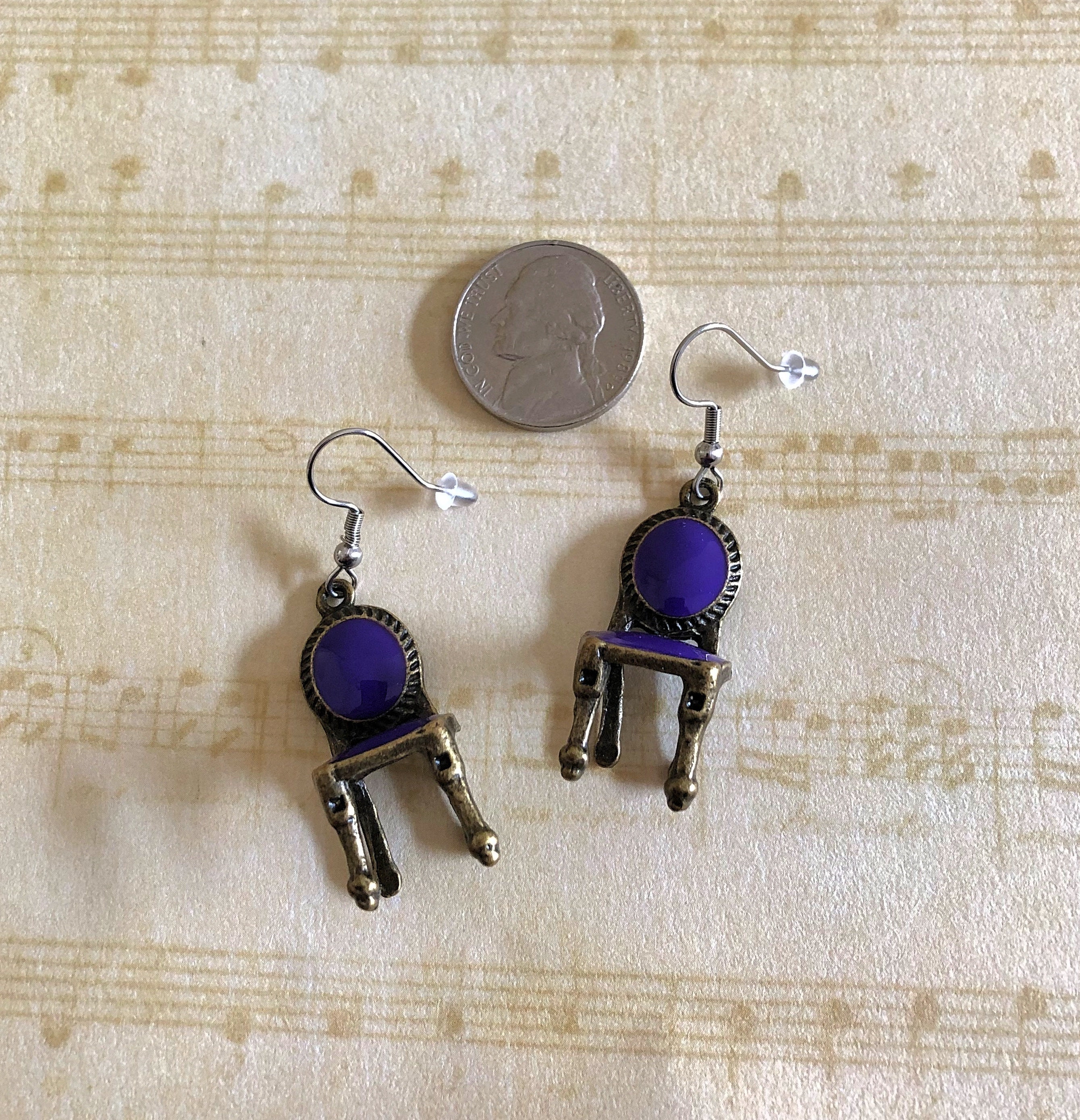Chair Earrings Miniature Furniture Earrings Miniature Etsy