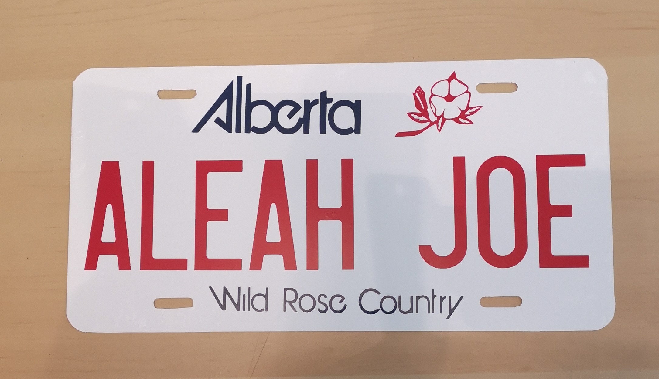 Custom MadetoOrder AlbertaStyle License Plates Your Text Etsy