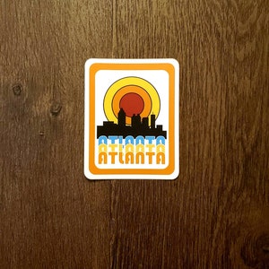 Atlanta stickers. Skyline Vinyl Sticker. Atlanta, Ga Skyline sticker. Downtown ATL sticker. ATL laptop stickers. Georgia Sticker.