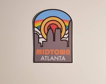 Atlanta sticker. Midtown Atlanta sticker. ATL decal. Atlanta souvenir.