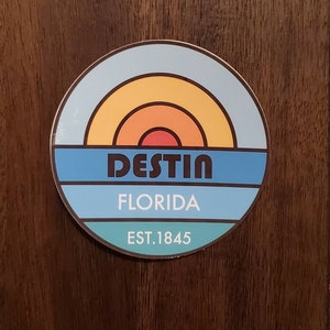 Beach stickers. Destin Beach Florida. Gulf Shores Beach. Fort Walton Beach souvenir. Beach accessories. Beach Gifts.