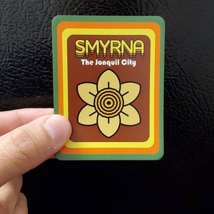 Smyrna Georgia magnet. Jonquil city souvenir. Georgia Souvenirs. Smyrna, the Jonquil city magnet.
