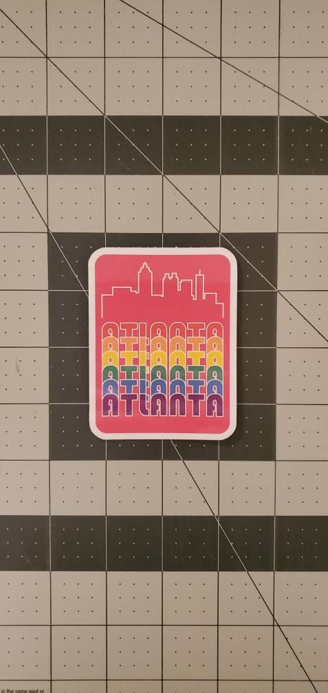 Atlanta Sticker. Atlanta Rainbow Sticker. Atlanta Vinyl Sticker ...