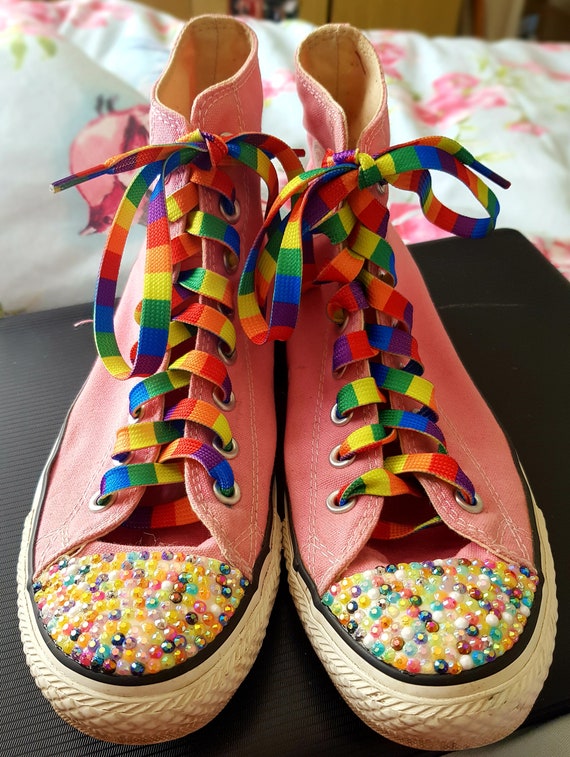 converse rainbow kids