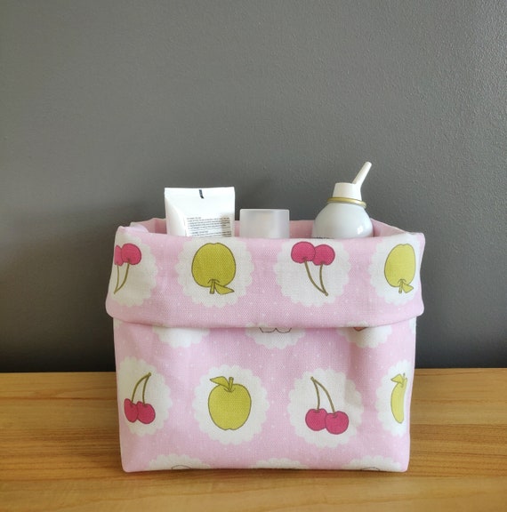 pink storage baskets nursery