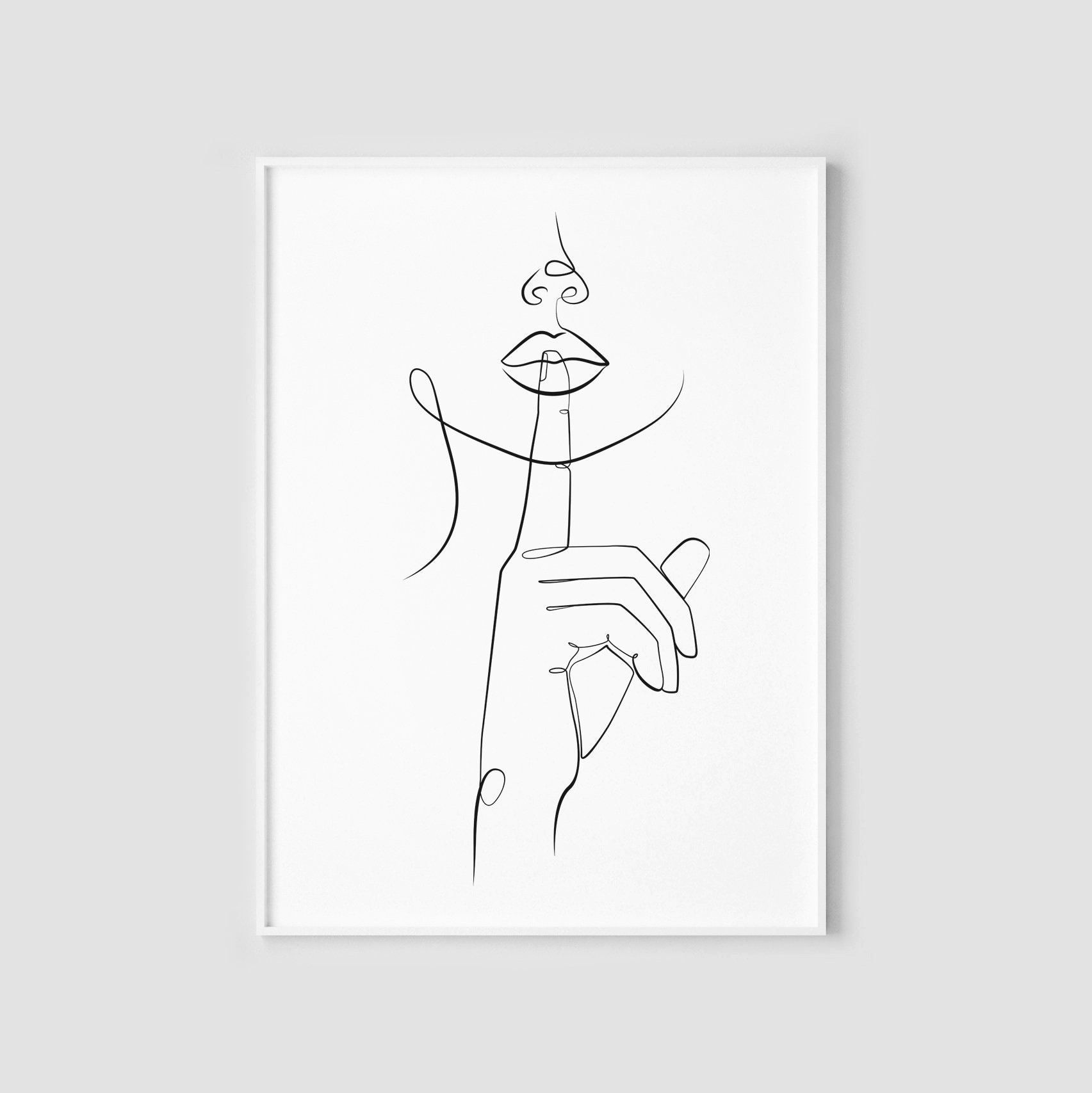 Woman One Line Art Hand Line Drawing Print Shhh Hush Female Etsy Woman One Line Art Hand Line Drawing Print Shhh Hush Female Etsy