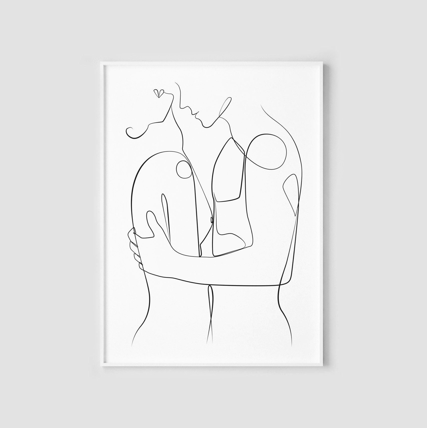 Woman Face Print Kiss print Man Woman Female Face Printable Art Body Print Downloadable print Couple printable art Couple Kiss Print