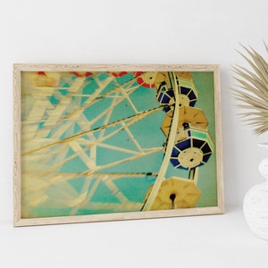 Riesenrad Druck, Karneval Wand Dekor, Kinderzimmer Wand Druck, Boho Kindergarten Kunstdruck, Karneval Fahrt Fotografie, moderne Wohnzimmer Druck