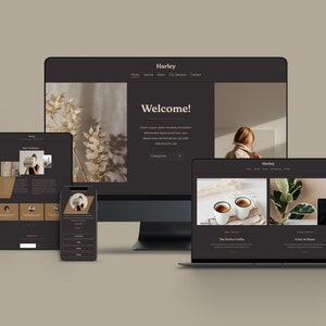 Dark Squarespace 7.1 Template, Modern Website Template, Editorial Squarespace Template, Blogger Website Theme