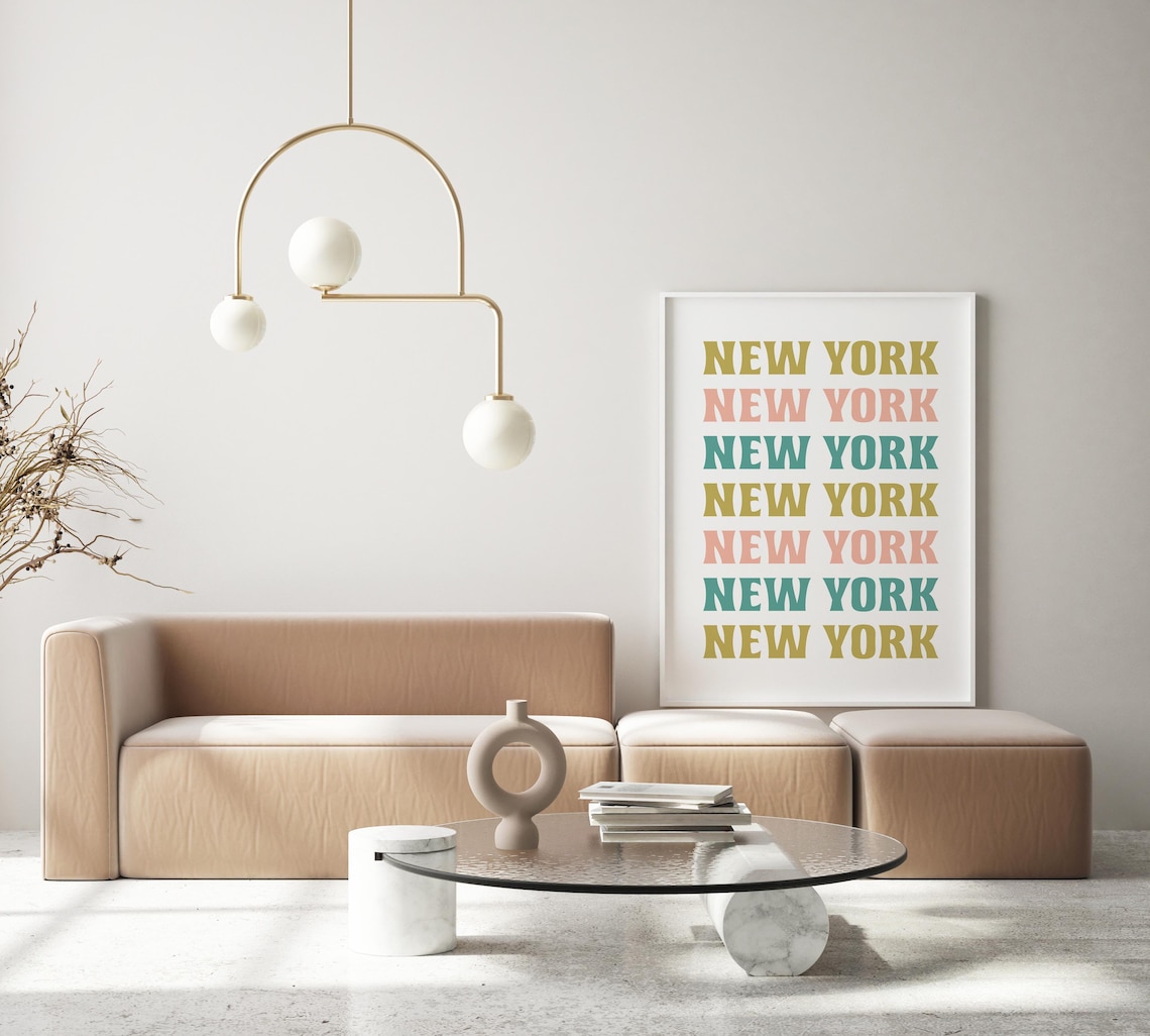 New York City Printable NY City Print City Wall Art Modern - Etsy