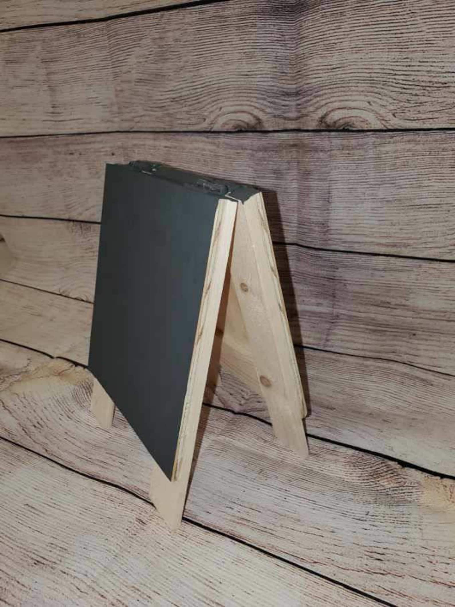 Handmade wooden dual sided chalkboard with stand Etsy