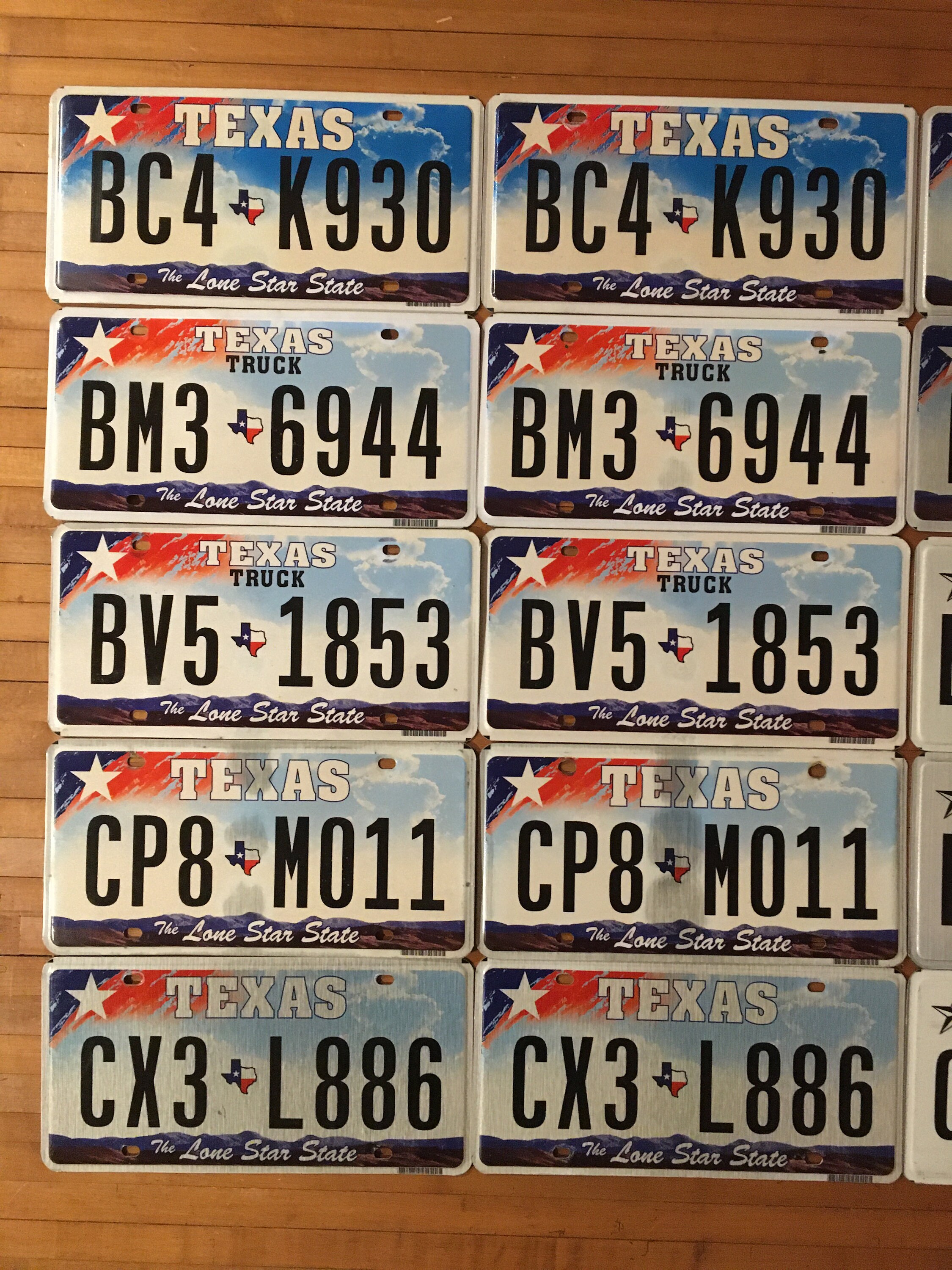 Expired license plates from Texas Lot of 20 10 pairs BC4 Etsy