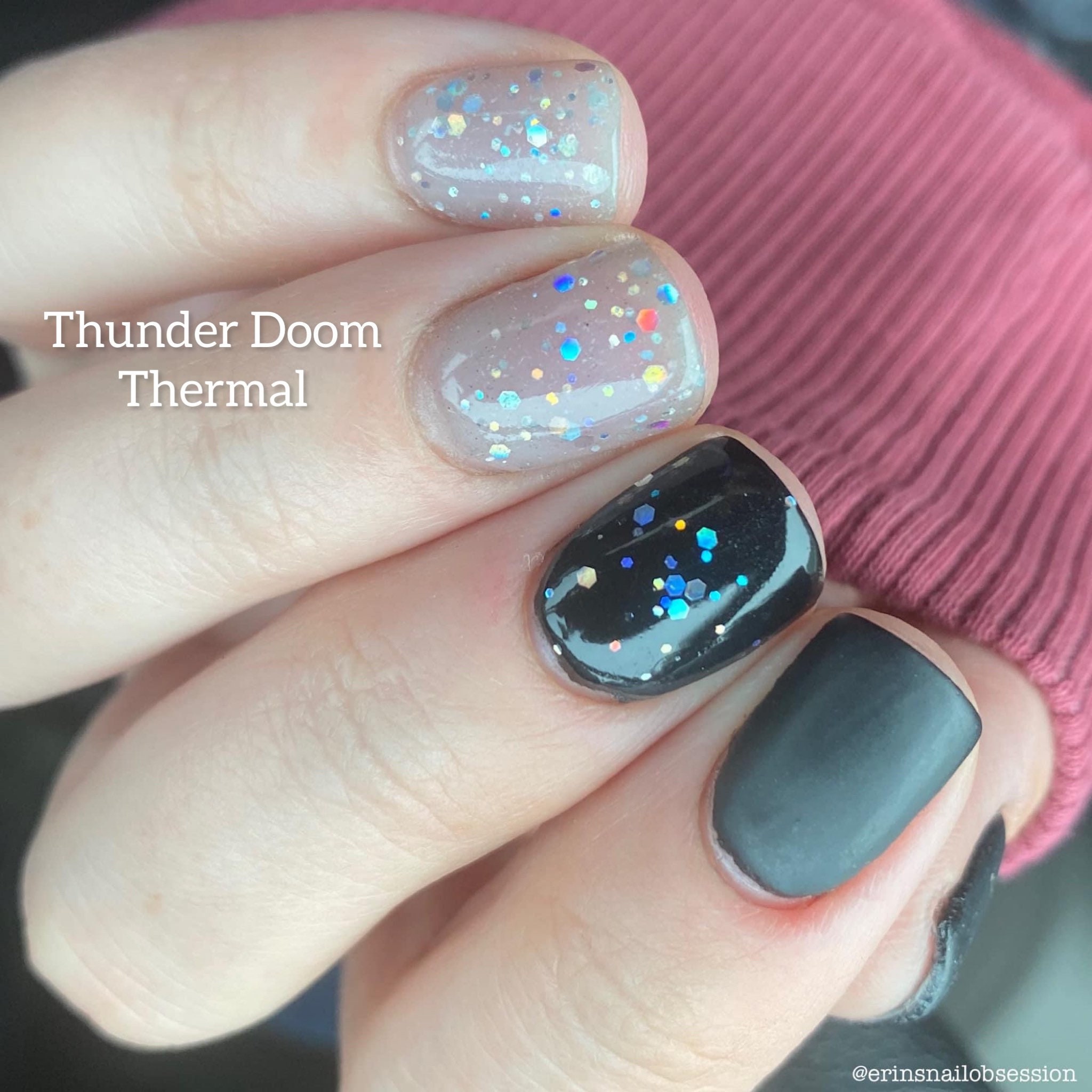 Thunder Doom Color Changer Nail Dip Powder Acrylic Nail - Etsy