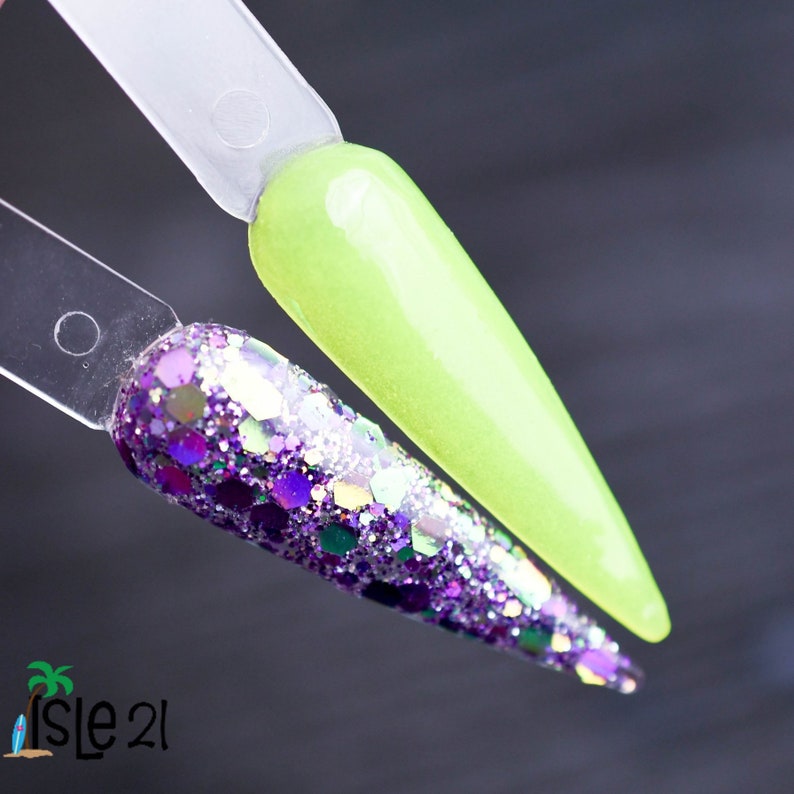 Neon Yellow Nail Dipping Powder Bright Yellow Nail Dip Etsy