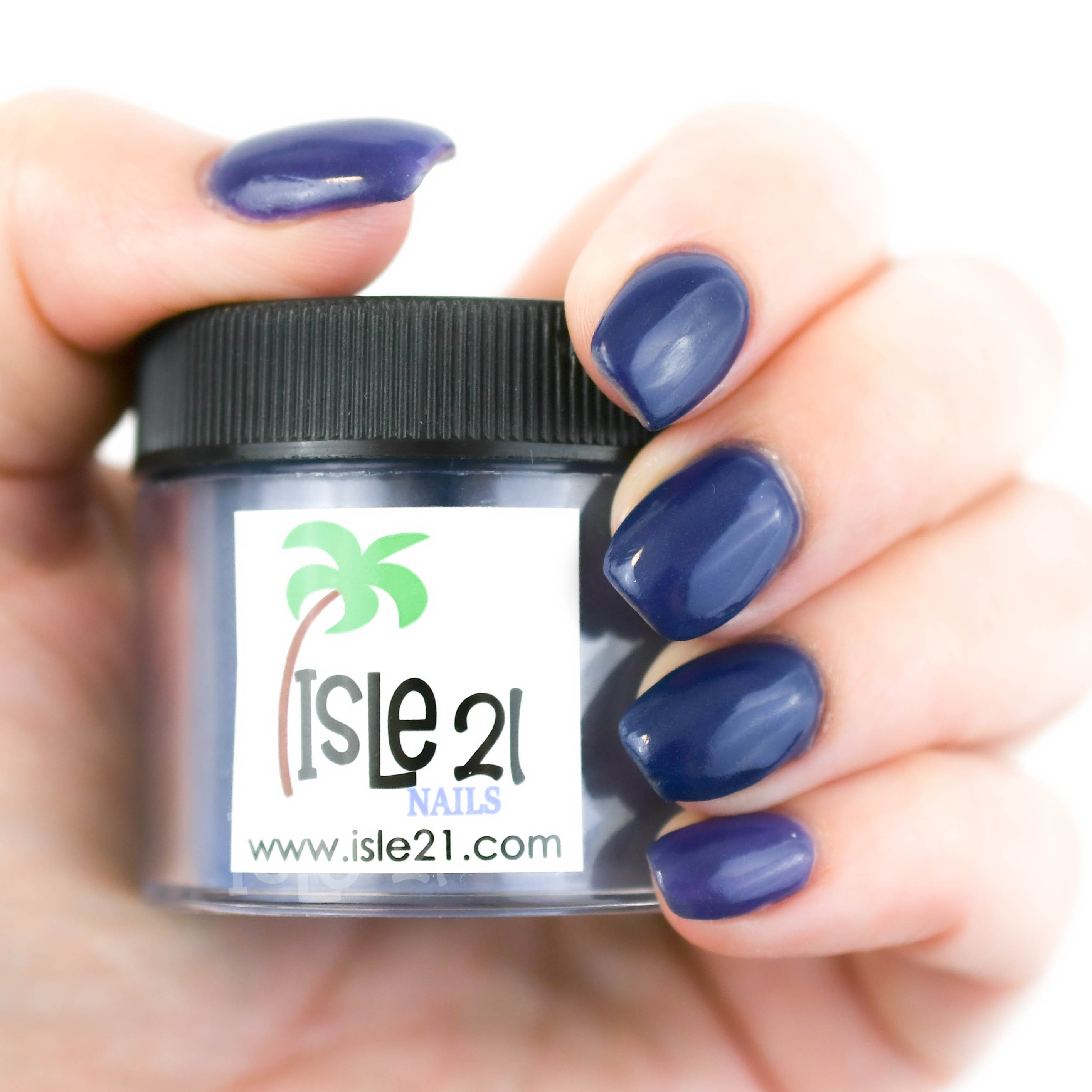 September Dark Blue Nail Dipping Powder Acrylic Nail Powder Etsy