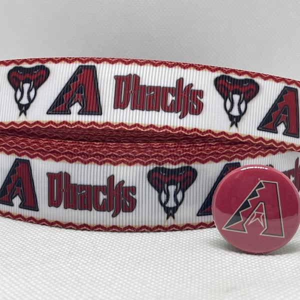 ARIZONA DIAMONDBACKS inspired grosgrain ribbon and/or coordinating 1" flatbacks. Perfect for bow making and many other crafts.
