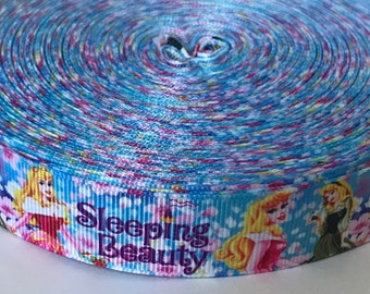 New 1 Metre Aurora Print Grosgrain Ribbon Designer 22mm Cakes Bow Dummy