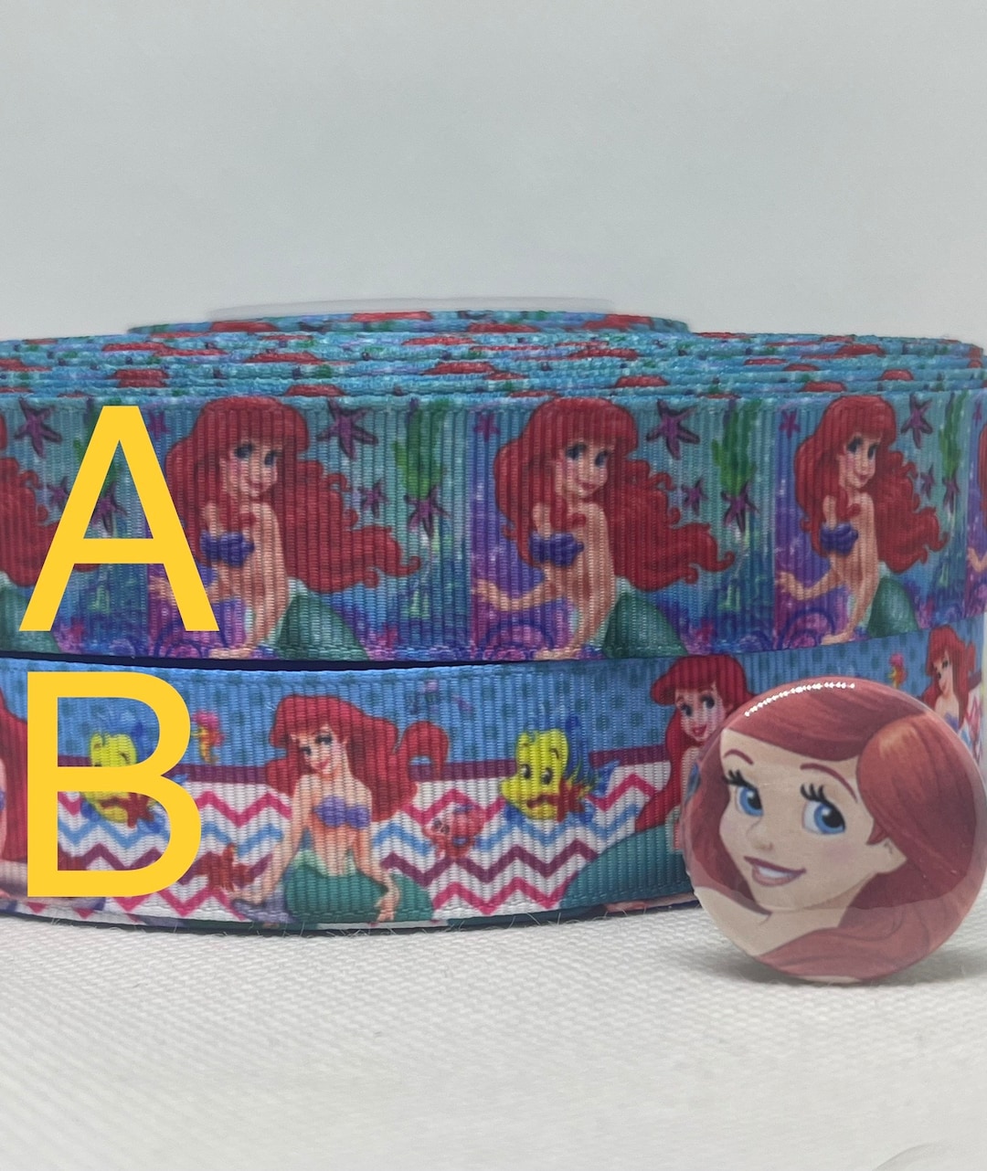 PRINCESS ARIEL Inspired Grosgrain Ribbon And/or Coordinating - Etsy