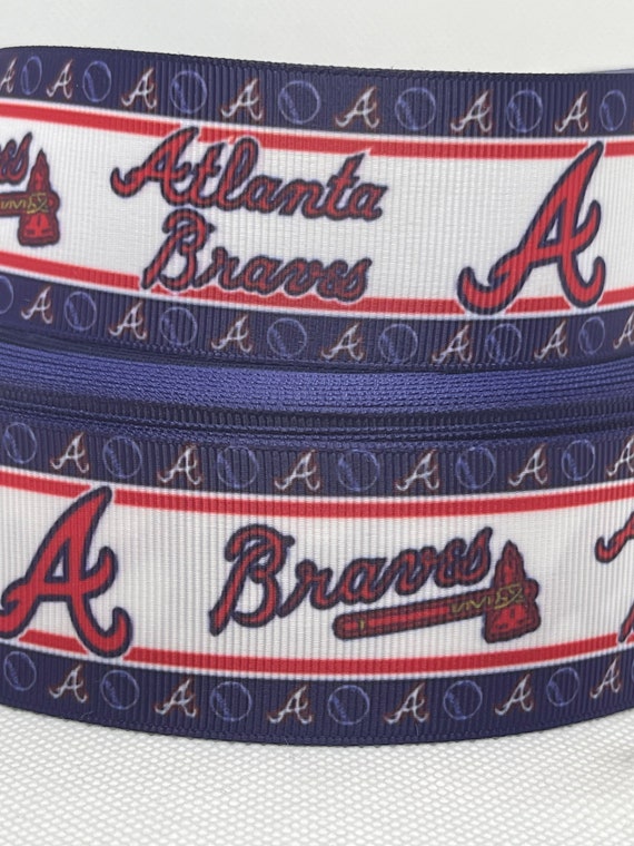 Atlanta Braves Baseball 7/8 Grosgrain Ribbon - Ribbon Plus