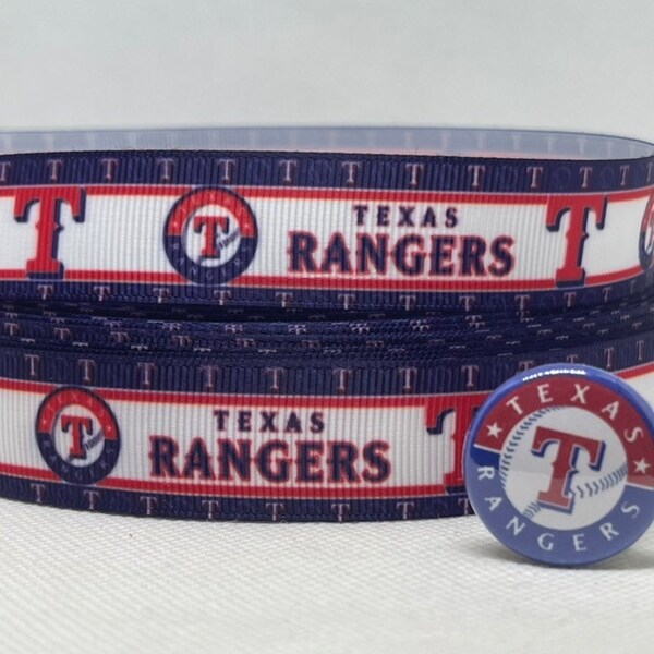 TEXAS RANGERS inspired grosgrain ribbon and/or coordinating 1" flatbacks. Perfect for hair bows and many other cratfs.