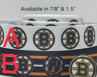 Eishockey-inspiriertes Ripsband und/oder dazu passende 2,5 cm breite Flachbänder. Perfekt zum Schleifenbinden und für viele andere Bastelarbeiten.