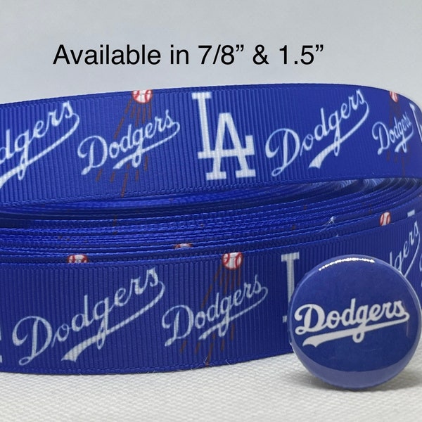 Los Angeles Dodgers inspired grosgrain ribbon and/or coordinating 1" flatbacks. Perfect for hair bows and many other crafts.