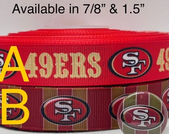 49ers-Band oder 1" Flatbacks – Haarschleifen-Bastelarbeiten