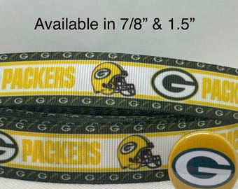 Cinta de grosgrain de 7/8" o 1.5" inspirada en los Green Bay Packers y/o cintas planas de 1" a juego. Perfectas para hacer lazos y muchas otras manualidades.