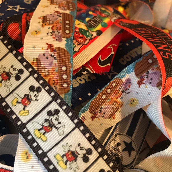 CLEARANCE!!!! GRAB BAG!!!! Grosgrain Ribbon scraps. 15 to 50 yard options.