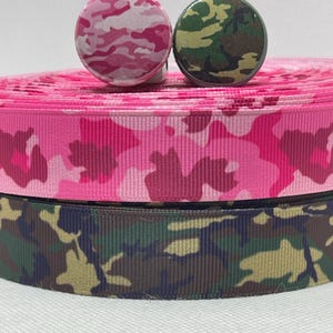 Fita de gorgorão inspirada em camuflagem e/ou flatbacks coordenados de 2,5 cm. Perfeito para fazer laços e muitos outros artesanatos.