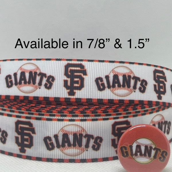 SAN FRANCISCO GIANTS inspired grosgrain ribbon and/or coordinating 1" flatbacks. Perfect for hair bows and many other cratfs.