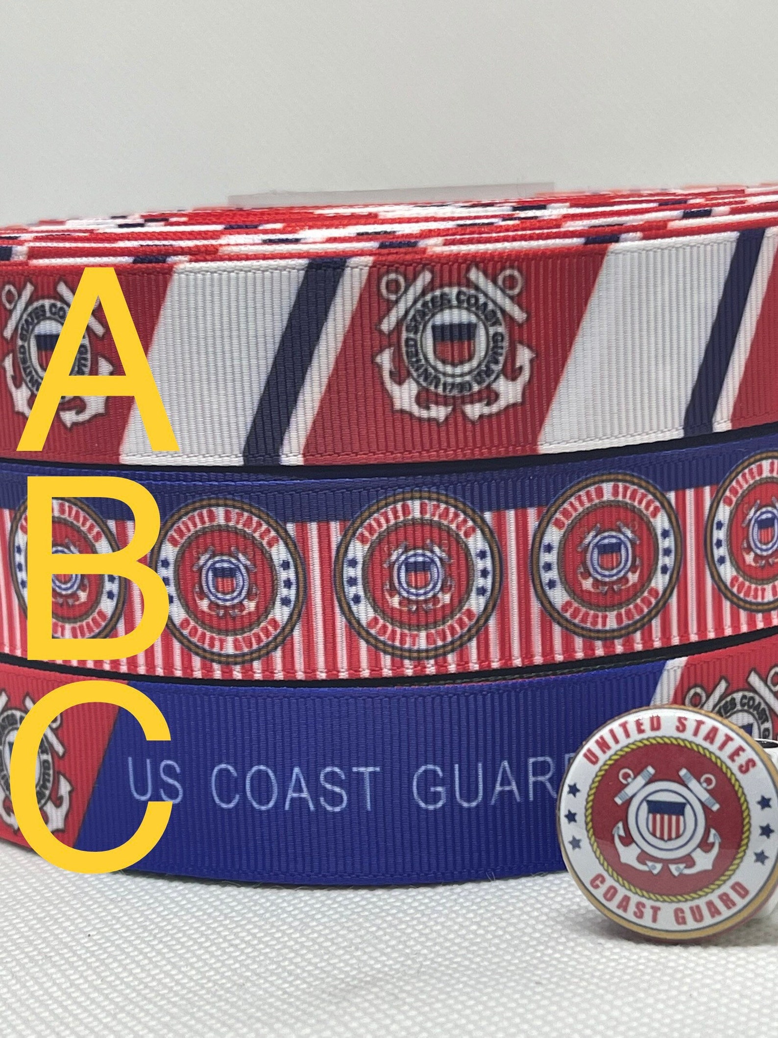 US COAST GUARD Inspired Grosgrain Ribbon And/or Coordinating - Etsy