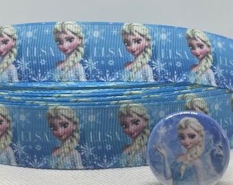 ELSA inspired grosgrain ribbon and/or coordinating flatbacks. Perfect for bow making and many other crafts.