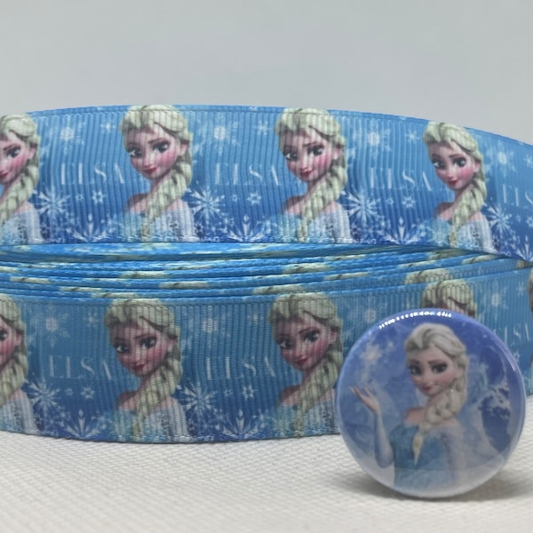 ELSA inspired grosgrain ribbon and/or coordinating flatbacks. Perfect for bow making and many other crafts.