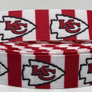 Chief Ribbon Kansas City Chiefs Inspired Grosgrain Ribbon And/or Coordinating 1 ...