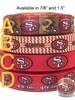 SAN FRANCISCO 49ERS inspired grosgrain ribbon and/or coordinating 1' flatbacks.  Perfect for bow making and many other crafts. 