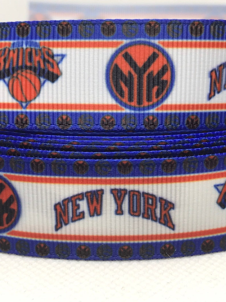 NEW YORK KNICKS inspired 78 grosgrain ribbon andor coordinating 1 flatbacks Perfect for hair bows and many other crafts.