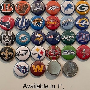 Flatback buttons available. Perfect for many different crafts. Available in 1", 1.25”, 2.25", or 3.5" sizes.  Custom orders welcome.