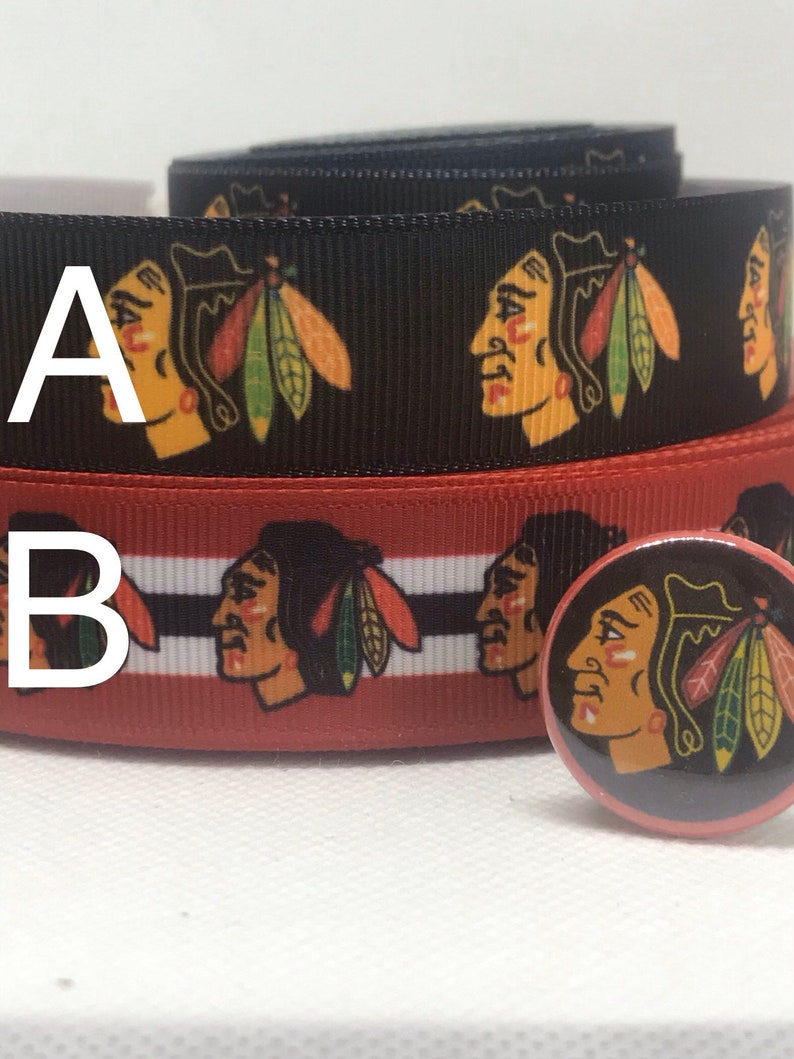 GROSGRAIN CHICAGO BLACKHAWKS HOCKEY 3 INCH RIBBON FOR HAIR BOWS DIY CRAFTS GROSGRAIN CHICAGO BLACKHAWKS HOCKEY 3 INCH RIBBON FOR HAIR BOWS DIY CRAFTS