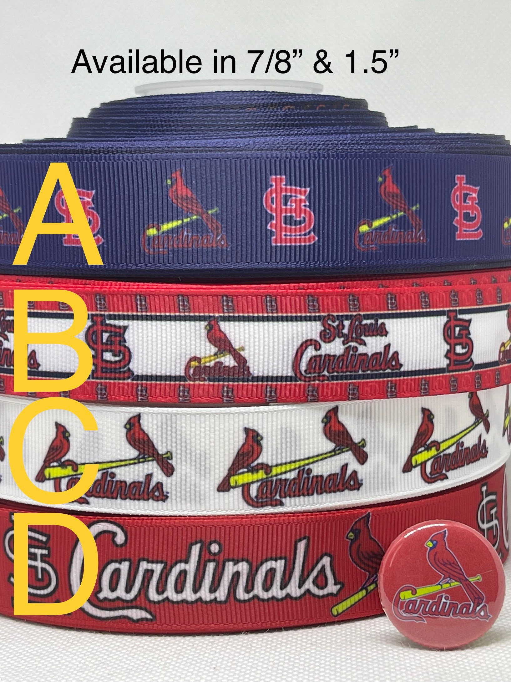 1/4 Yard 9”x58” St Louis Cardinals Red MLB Baseball Cotton