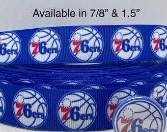 Basketball-inspiriertes 7/8" Ripsband und/oder passende 1" Flachbänder. Perfekt zum Schleifenbinden und für viele andere Bastelarbeiten.